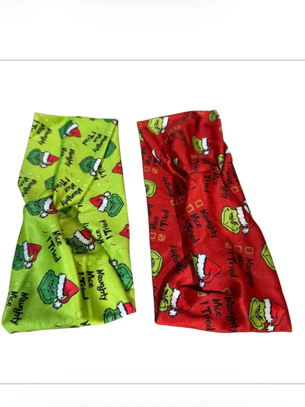 Grinch Holiday Headwraps, headbands set of 2